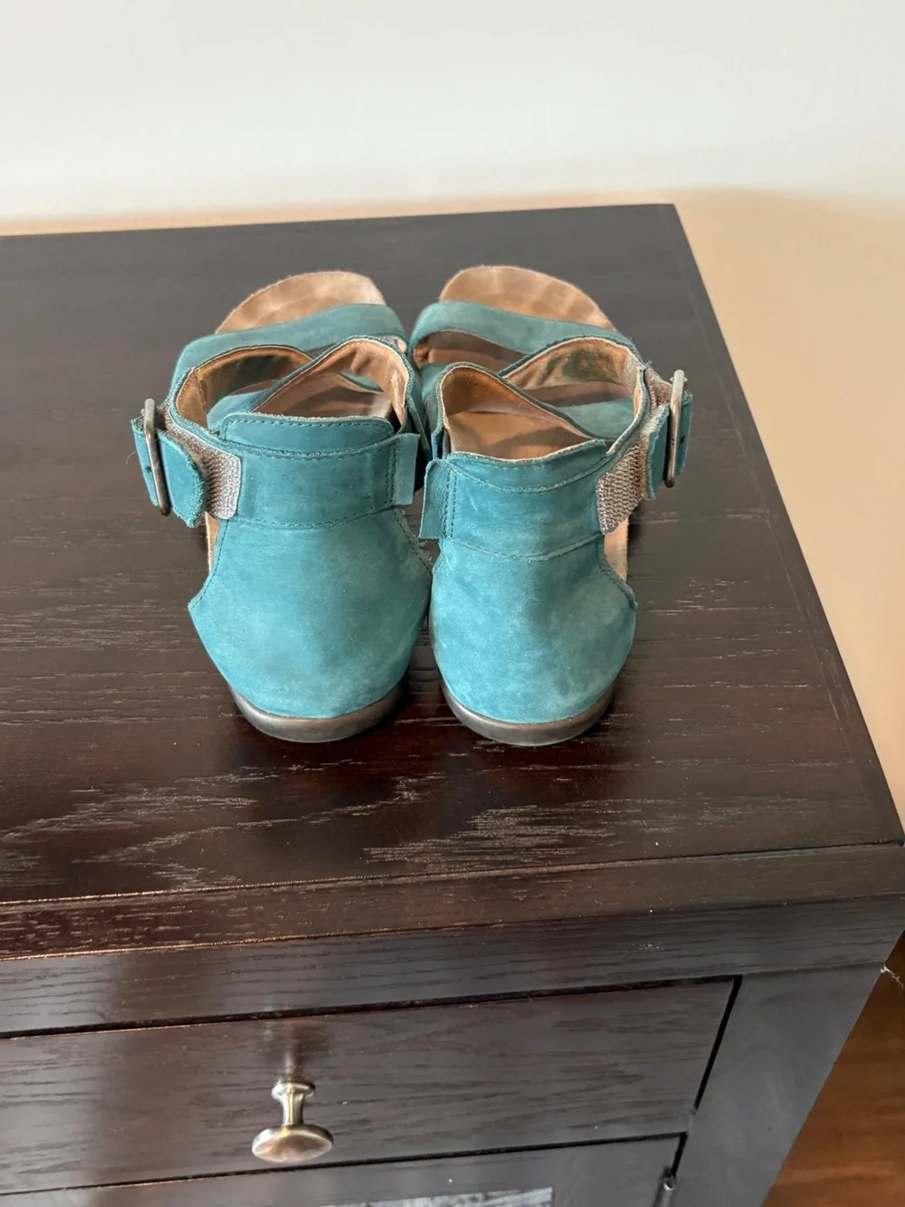 Naot Sandals – Teal Suede, Size 40 (US 9)